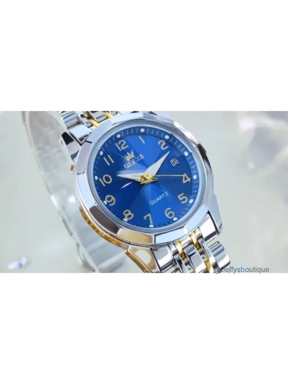 Women's Crystal Quartz Stainless Steel Dress Watch with Luminous Dial